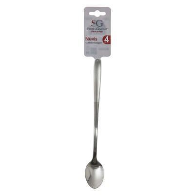 Set 4 lingurite Mazagran cu coada lunga otel inoxidabil 20 cm 154163