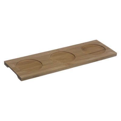 Set 4 piese pentru servire aperitiv, Bambus+ Portelan, 30x10x6 cm 160510