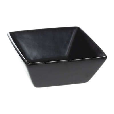 Set 4 piese pentru servire aperitiv, suport din Bambus cu cadru metalic Negru, 30x10x6 cm 160740