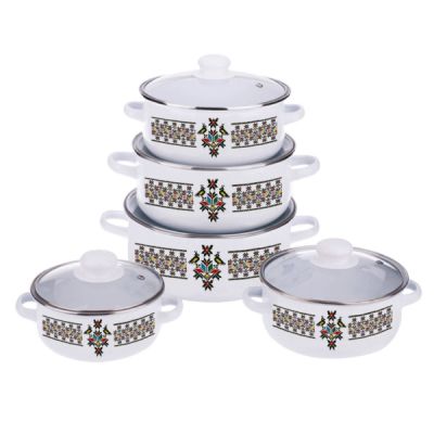 Set 5 oale emailate+capace 16/18/20/22/24cm 180617