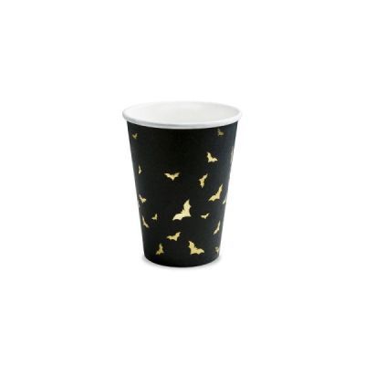 Set 6 pahare negre cu LILIECI-220ML Kpp20