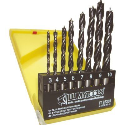 Set 8 burghie pentru lemn, 3-10 mm LT22355