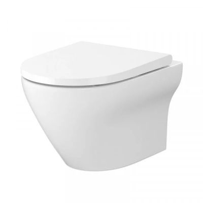 Set B331 WC suspendat HF Larga oval clean on capac slim wrap S701-472
