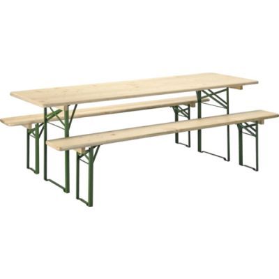 Set berarie STANDARD din lemn masiv de rasinos 220x70 cm natur