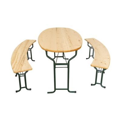 Set berarie VENEZIA din lemn masiv de rasinos 180x80 cm natur