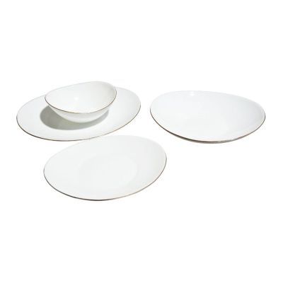 Set boluri cu farfurii din portelan 24pcs/set LCP24T-G
