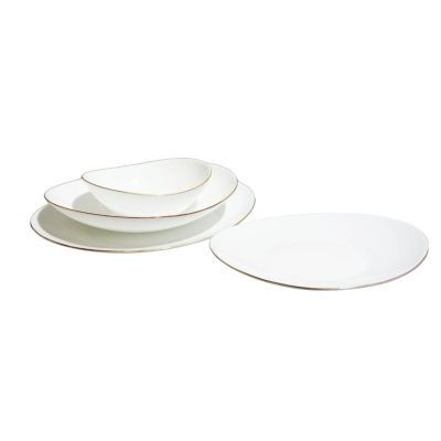 Set boluri cu farfurii din portelan 24pcs/set LCP24T-G
