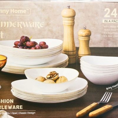 Set boluri cu farfurii din portelan 24pcs/set LCP24T-G