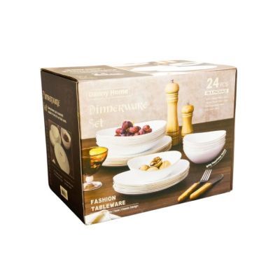 Set boluri cu farfurii din portelan 24pcs/set LCP24T-G