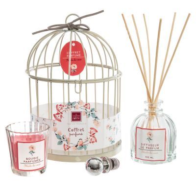 Set cadou colivie Lola lumanare / parfum / difuzor 13,5 x 19 cm 135347C Set cadou colivie Lola lumanare / parfum / difuzor 13,5 x 19 cm 135347C