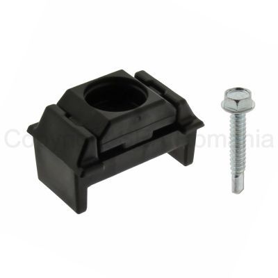 Set clema plastic 2 piese pentru fixare panouri bordurate gard 49x25 20020