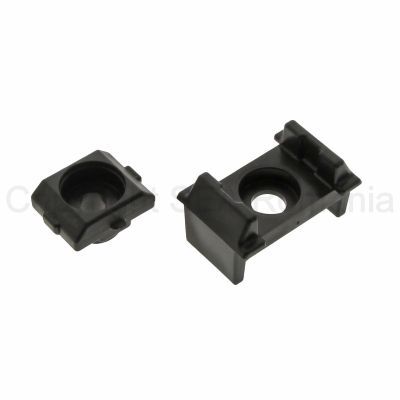 Set clema plastic 2 piese pentru fixare panouri bordurate gard 49x25 20020