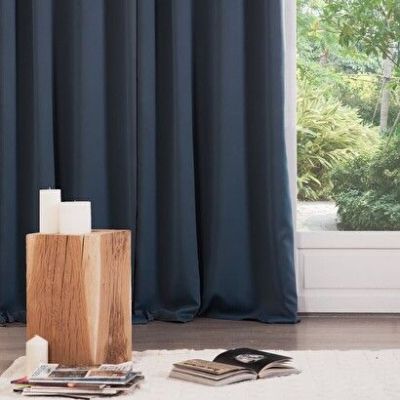 Set de 2 perdele opace 135 x 240 cm Albastru 120598 K