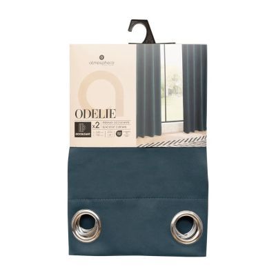 Set de 2 perdele opace 135 x 240 cm Albastru 120598 K