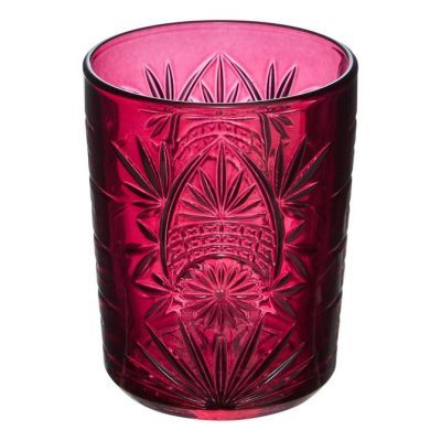 Set de 4 pahare joase Ayla 350 ml sticla roz 213949A