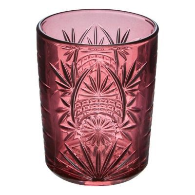 Set de 4 pahare joase Ayla 350 ml sticla roz 213949A