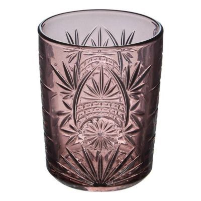 Set de 4 pahare joase Ayla 350 ml sticla roz 213949A