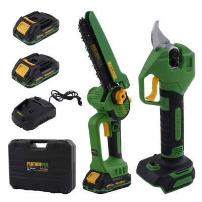 Set foarfeca si fierastrau cu lant cu acumulator partener pro 17028 PP-FF-5in1