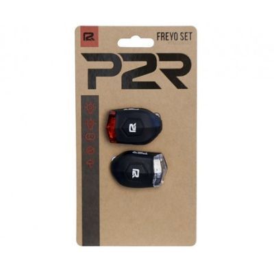 Set lumini bicicleta P2R freyo negru P2R-P20005
