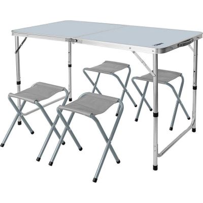 Set masa si scaune pliante pentru camping (in ambalaj tip servieta) 63-159