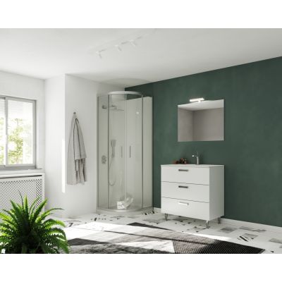 Set mobiliar baie Tokyo 80/F00 210EL Lamp 906024 Baza 3 sertare lavoar 80cm+Oglinda 60x80+Lampa LED saturn FSC MI