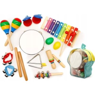 Set muzical 10 instrumente pentru copii + rucsac MA01