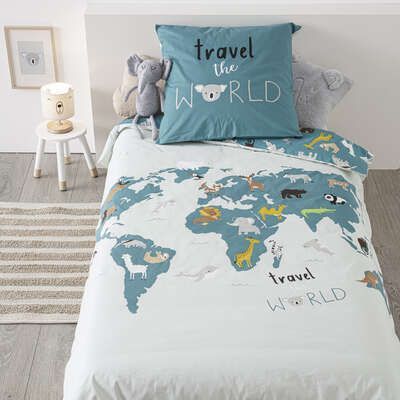 Lenjerie de pat pentru copii world 140 x 200 cm 174018k