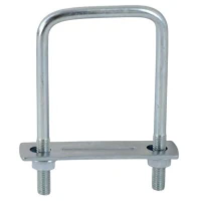 Set surub colier tip u patrat m 6x95/70/25mm cu placuta si piuite zincat alb 44516