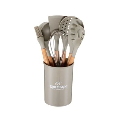 Set ustensile bucatarie din silicon 8 piese BH 7678-8 grey