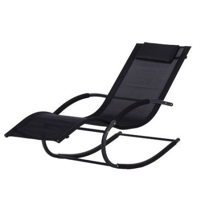 Sezlong balansoar de gradina PL058 Black