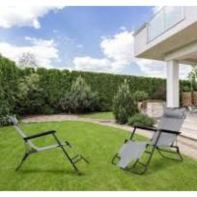 Sezlong de gradina cu tetiera ZRL010 Gri