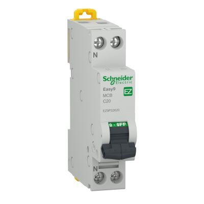 Sh Intr Auto 20A 1P+N 4.5KA C EZ9P32620 67446 Sh Intr Auto 20A 1P+N 4.5KA C EZ9P32620 67446