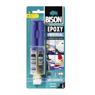 Adeziv bicomponent universal, Bison , transparent, 24 ml