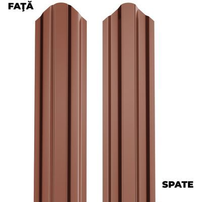Sipca de gard oslo rotunda ral 8017 0.40mm