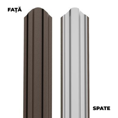 Sipca de gard oslo rotunda RAL 8017 MAT 0.45mm