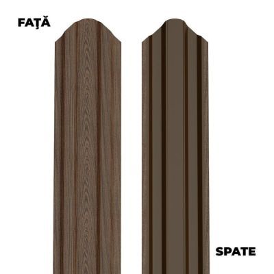 Sipca de gard oslo rotunda ral wood palisander anticato 1,75MX0.45mm-bucata