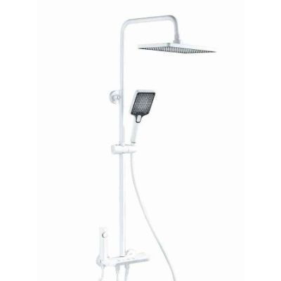 Sistem dus cu baterie, para fixa si dus de mana, alb EN8078