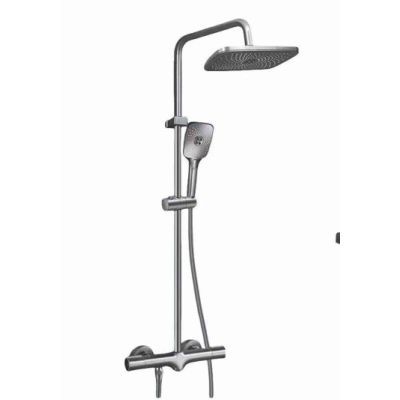 Sistem dus cu baterie, para fixa si dus de mana, gri grafit EN8103