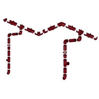 Jgheab G125 rosu L.2ML din Pvc
