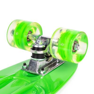 Skateboard cu roti din silicon, verde, G-185
