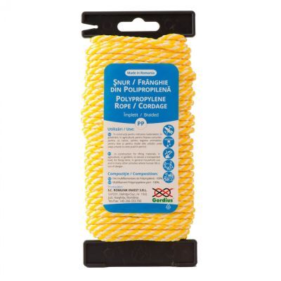 Snur fi 4 mm pp impletit alb galben 00-11 20m/rola 040pptim0011l1 Snur fi 4 mm pp impletit alb galben 00-11 20m/rola 040pptim0011l1