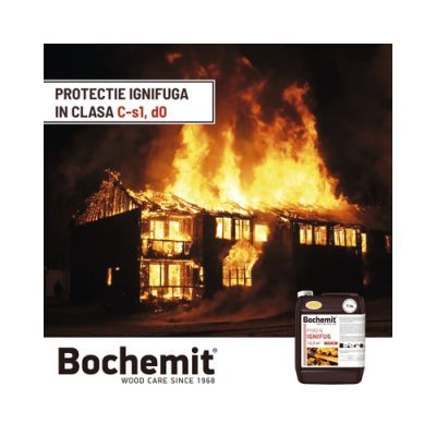 Solutie ignifugare lemn, Bochemit Pyro N, interior, incolor, 5 kg