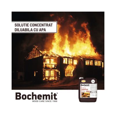 Solutie ignifugare lemn, Bochemit Pyro N, interior, incolor, 5 kg