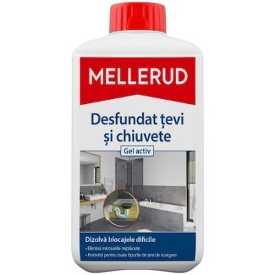 Gel activ pentru desfundat tevi si chiuvete Mellerud, 1L
