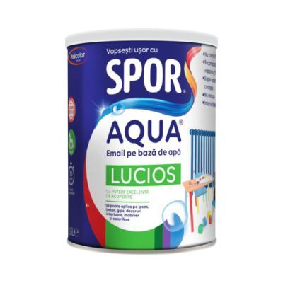 SPOR AQUA EMAIL LUCIOS PE BAZA DE APA GRI ZINC 0.6L