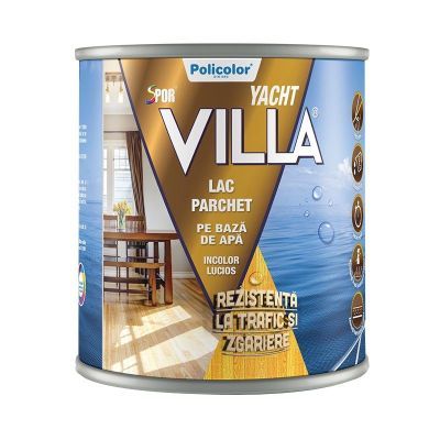 Lac pentru parchet Spor Villa Yacht, incolor, pe baza de apa, 4 L