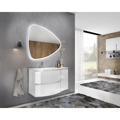 Spr202 - oglinda cu retroiluminare LED triunghiulara 85X100CM Reversibila