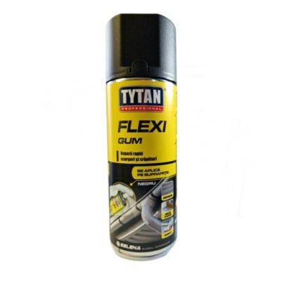 SPRAY CAUCIUC FLEXI GUM 400ML TYTAN PROFESSIONAL NEGRU