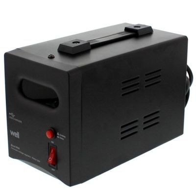Stabilizator automat de tensiune cu releu 1000VA/600W, negru Well AVR-REL-GUARD1000-WL