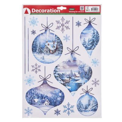 Stickere decorative de Craciun cu motive de iarna 29 x 37 cm 183754